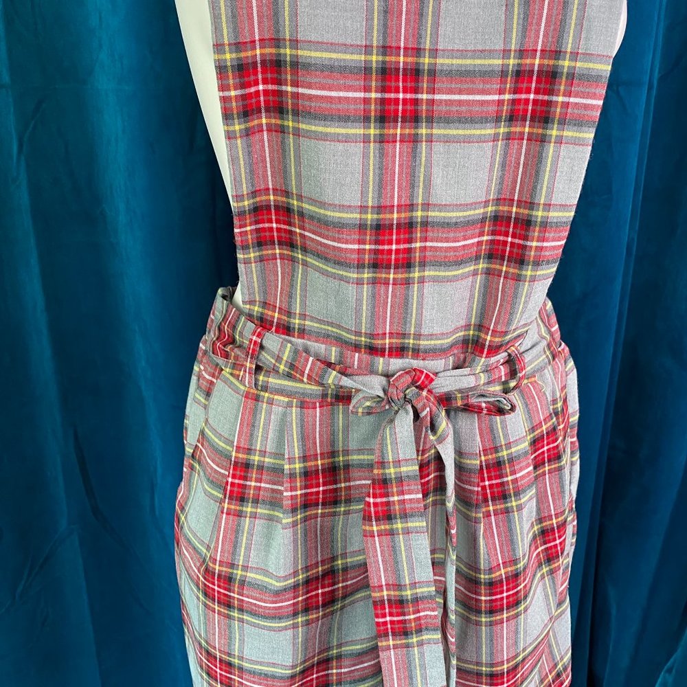Must HAVE School Girl Plaid Back Overall Romper - Picture 2 of 7